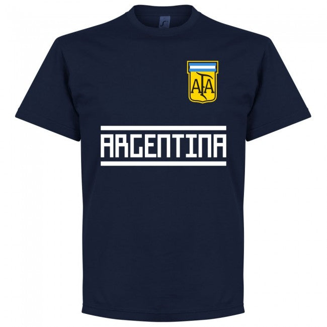 Argentina Kun Aguero 19 Team T-Shirt - Navy