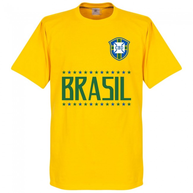 Brazil Zico 10 Gallery Team T-Shirt - Yellow