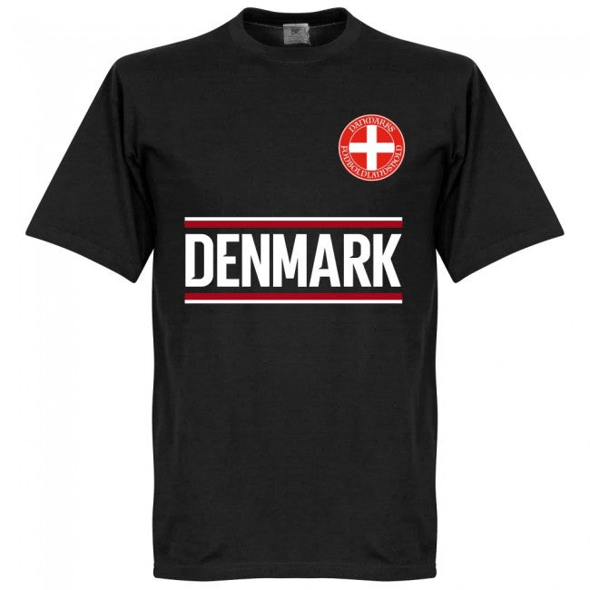Denmark Schmeichel 1 Team T-Shirt - Black