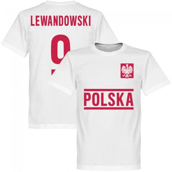 Poland Lewandowski Team T-Shirt - White