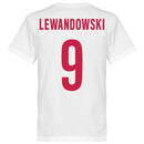 Poland Lewandowski 9 Team KIDS T-Shirt - White