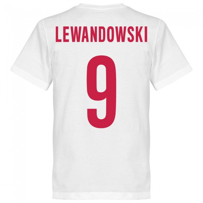 Poland Lewandowski Team T-Shirt - White