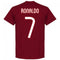 Portugal Ronaldo Team T-Shirt - Maroon