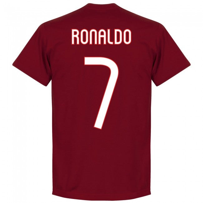 Portugal Ronaldo Team T-Shirt - Maroon