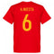 Spain A. Iniesta Team T-Shirt - Red