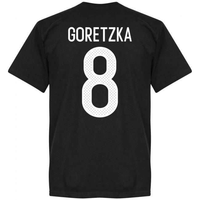 Germany Team T-shirt + Goretzka 8 - Black