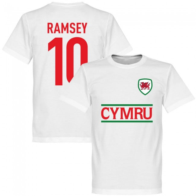 Cymru Ramsey Team T-shirt - White