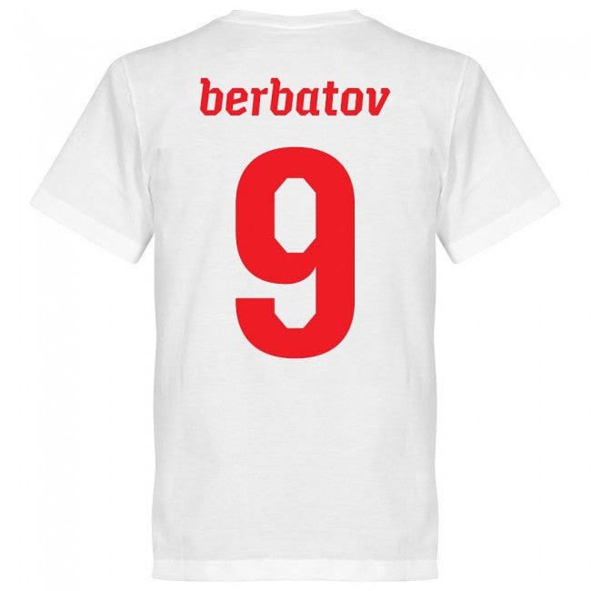 Bulgaria Berbatov 9 Team T-Shirt - White