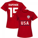 USA Team Womens Rapinoe 15 T-shirt - Red