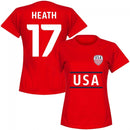 USA Heath 17 Team Womens T-Shirt - Red