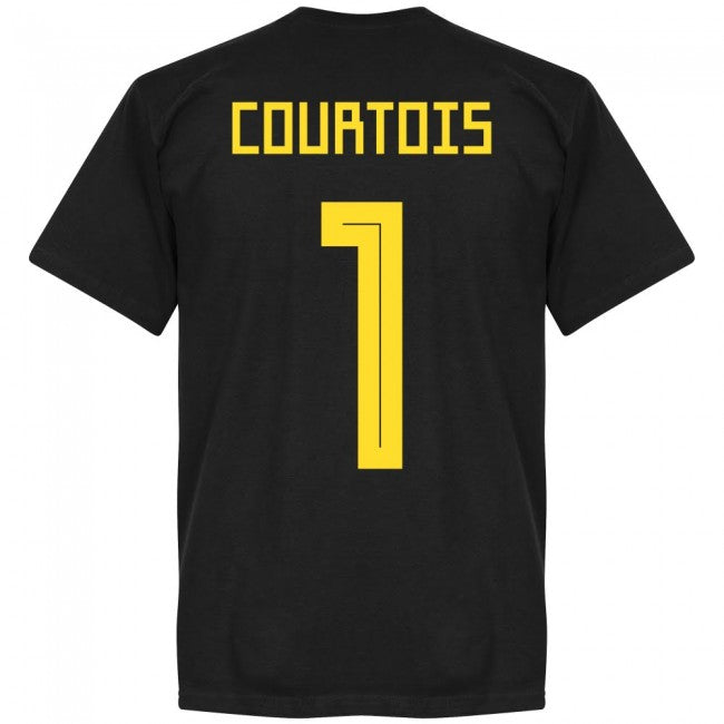 Belgium Courtois 1 Team T-Shirt - Black