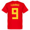 Belgium Lukaku 9 Team T-Shirt - Red