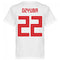 Russia Team Dzyuba 22 T-shirt - White