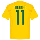 Brasil Coutinho 11 Team T-Shirt - Yellow