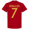 Portugal Ronaldo 7 Team T-Shirt - Red