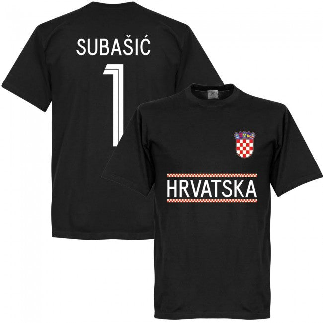 Croatia Subasic 1 Team GK T-shirt - Black