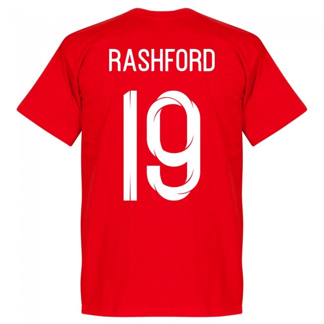 England Rashford 19 Team T-Shirt - Red