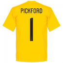 England Pickford 1 Team GK T-Shirt - Yellow