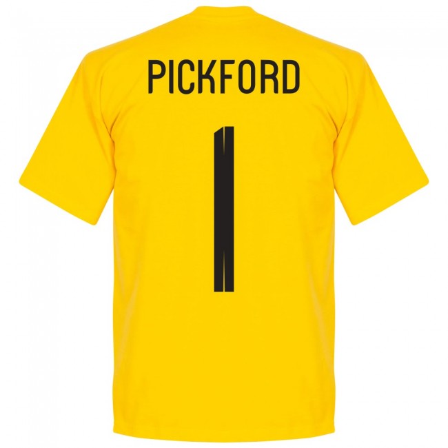 England Pickford 1 Team GK T-Shirt - Yellow
