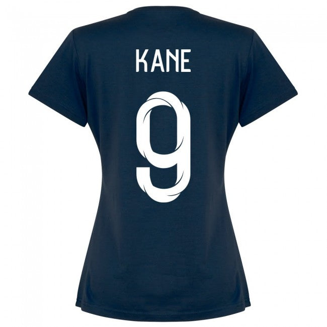 England Kane 9 Team Womens T-Shirt - Navy