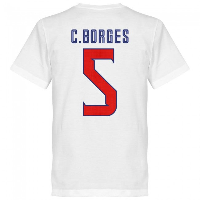 Costa Rica C. Borges 5 Team T-Shirt - White