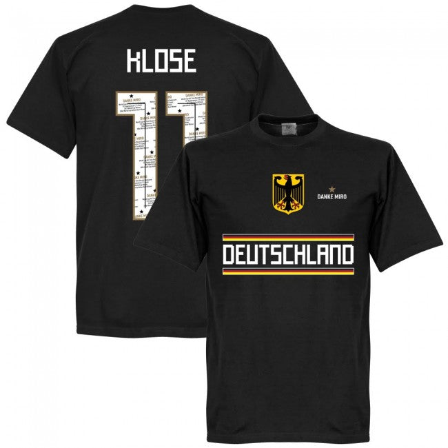 Germany Danke Miro Klose Team T-Shirt - Black