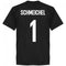 Denmark Schmeichel 1 Team T-Shirt - Black