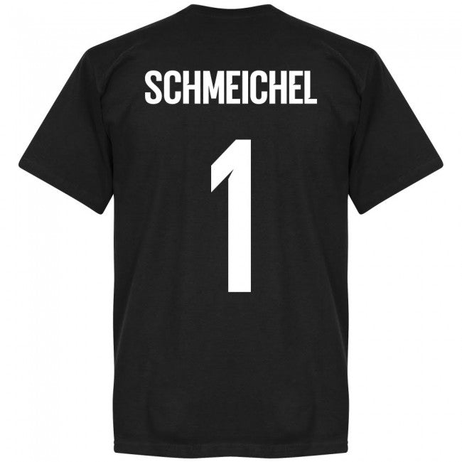 Denmark Schmeichel 1 Team T-Shirt - Black