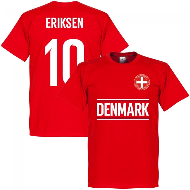 Denmark Eriksen 10 Team T-Shirt - Red