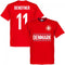 Denmark Bendtner 11 Team T-Shirt - Red