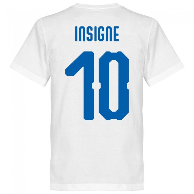 Italy Insigne 10 Team T-Shirt - White