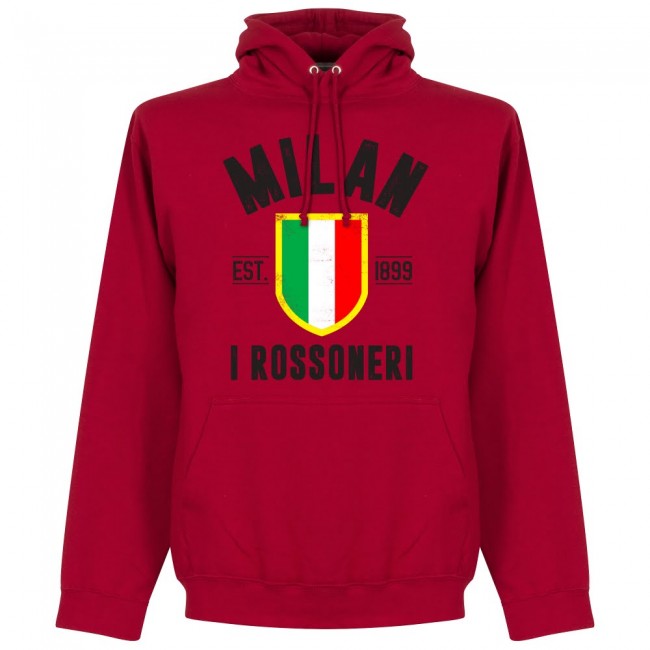 Milan Established Hoodie - Red - Terrace Gear