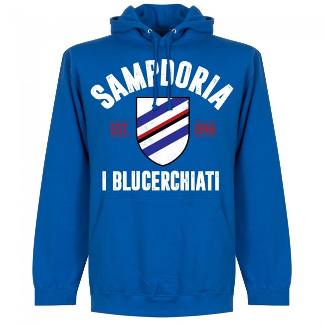 Sampdoria Established Hoodie - Royal - Terrace Gear