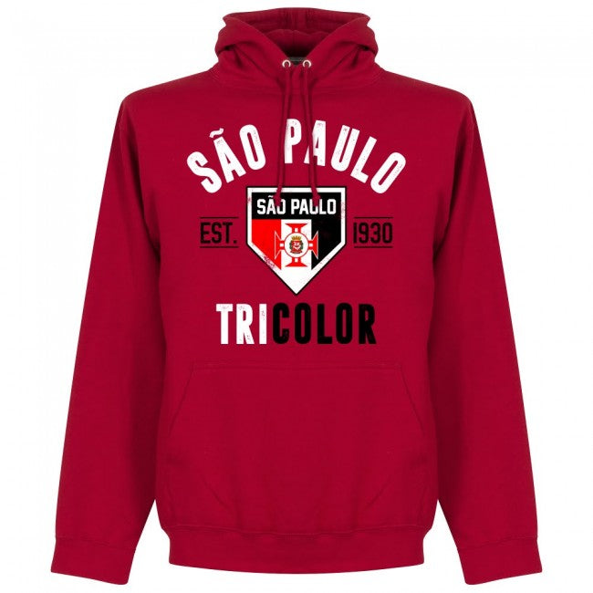 Sao Paulo Established Hoodie - Red - Terrace Gear