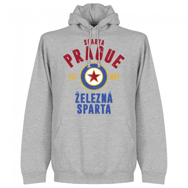Sparta Prague Established Hoodie - Grey - Terrace Gear
