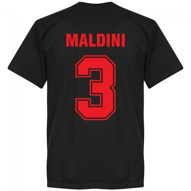 AC Milan Maldini 3 Team T-Shirt - Black