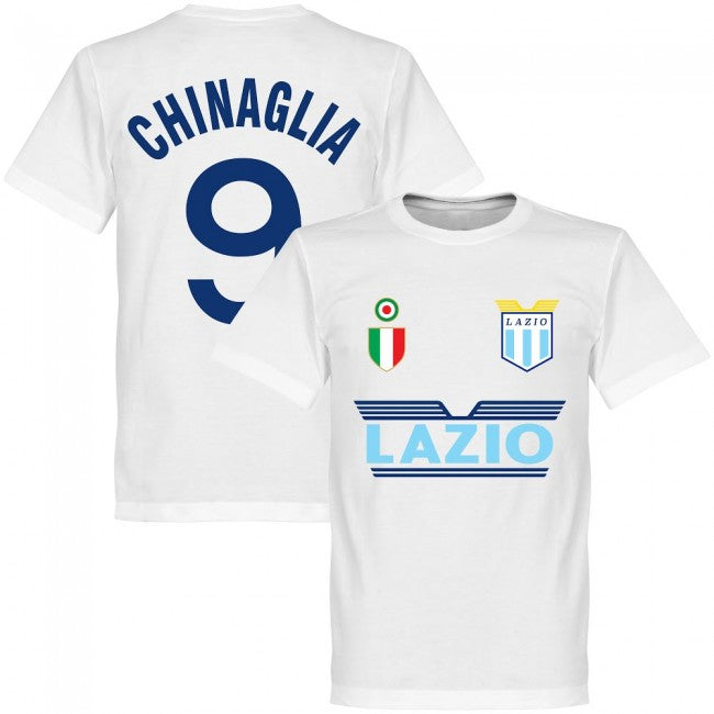Lazio Chinaglia 9 Team T-Shirt - White