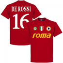 Roma Vintage De Rossi 16 Team T-Shirt - Tango Red
