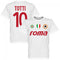 Roma Vintage Totti 10 Team T-Shirt - White