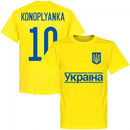 Ukraine Konoplyanka 10 2020 Team T-Shirt - Yellow