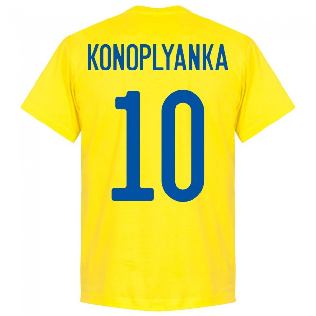 Ukraine Konoplyanka 10 2020 Team T-Shirt - Yellow