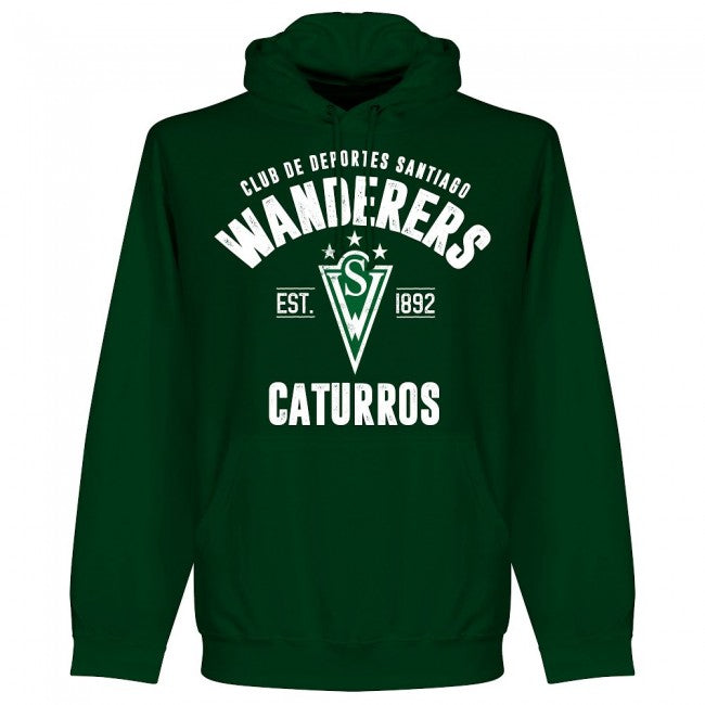 Santiago Wanderers Established Hoodie - Bottle Green - Terrace Gear