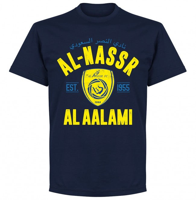 Al-Nassr Established T-Shirt - Navy - Terrace Gear