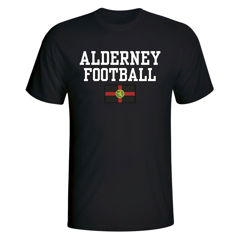 Alderney Football T-Shirt - Black