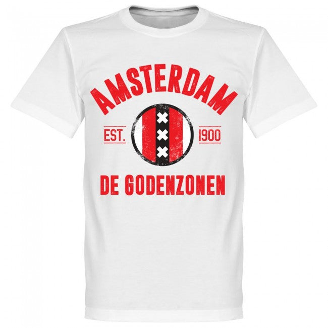 Amsterdam Established T-Shirt - White - Terrace Gear