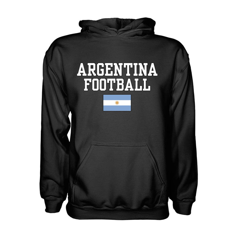 Argentina Football Hoodie - Black