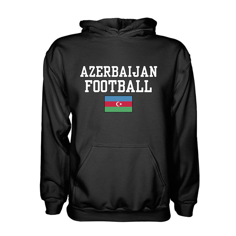 Azerbaijan Football Hoodie - Black