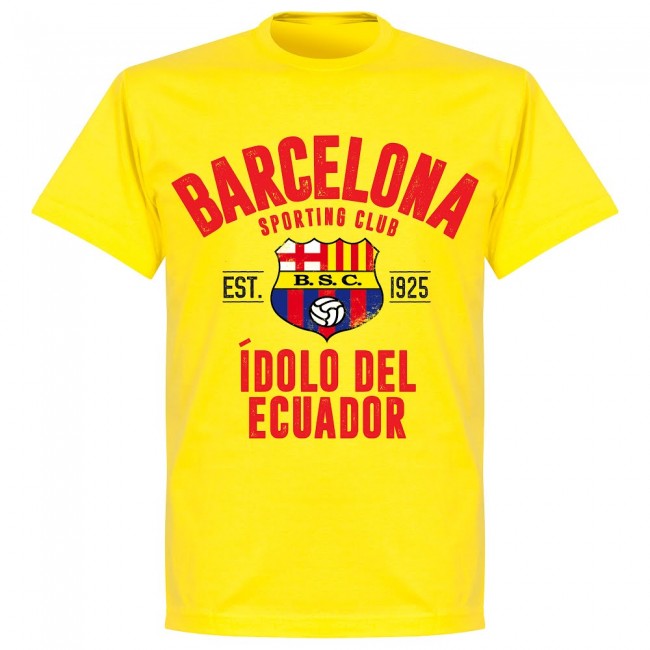 Barcelona Sporting Club Established T-shirt - Lemon Yellow - Terrace Gear