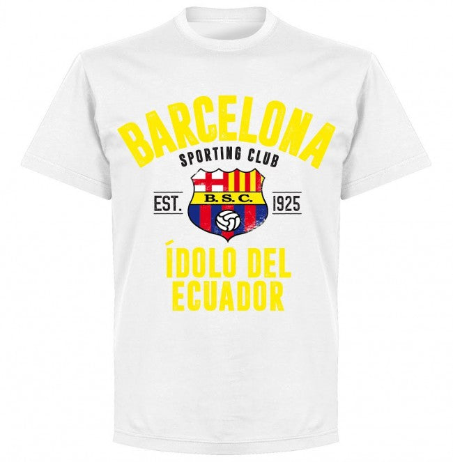 Barcelona Sporting Club Established T-shirt - White - Terrace Gear