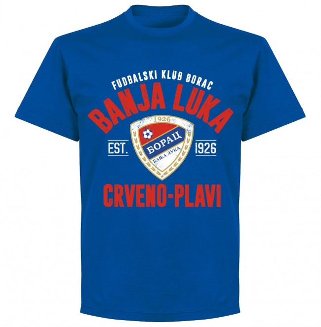 Borac Banja Luka Established T-shirt - Royal - Terrace Gear